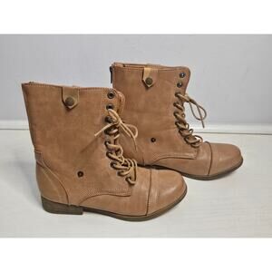 Wet‎ Seal convertible lace up brown boots size 7